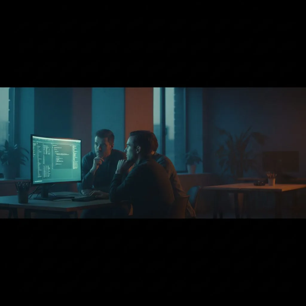 Am I a startup — cinematic dark slate/teal hero